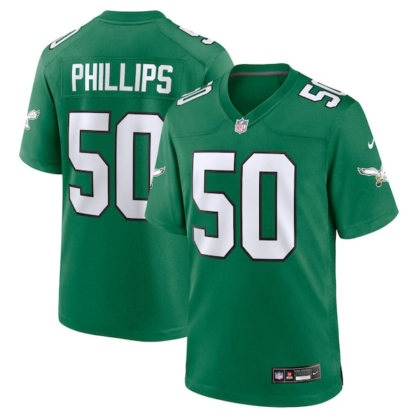 Jaelan Phillips Philadelphia Eagles Nike Alternate 2 Game Jersey - Kelly Green/White/Green - Image 8