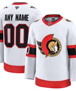 Alternative view of Ottawa Senators  Away Premium Custom Jersey - White/Black