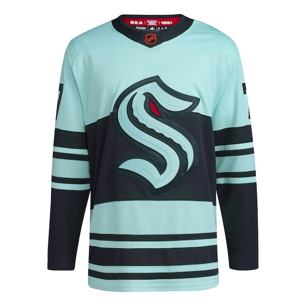 Jordan Eberle Seattle Kraken adidas Reverse Retro 2.0 Authentic Player Jersey - Light Blue - Image 2