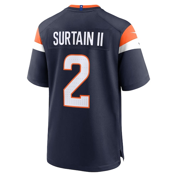 Patrick Surtain II Denver Broncos Nike Alternate Game Jersey - Navy/Orange/White - Image 4