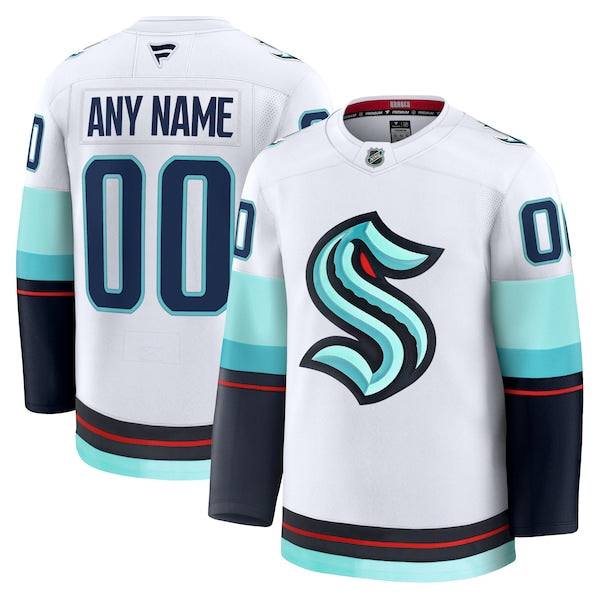 Seattle Kraken Away Premium Custom Jersey - White/Navy