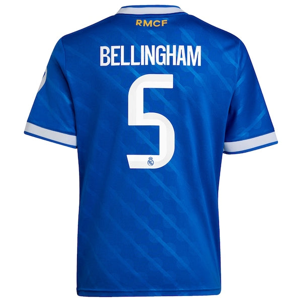 Jude Bellingham Los Merengues adidas Youth 2025/26 Third Replica Player Jersey - Blue - Image 3