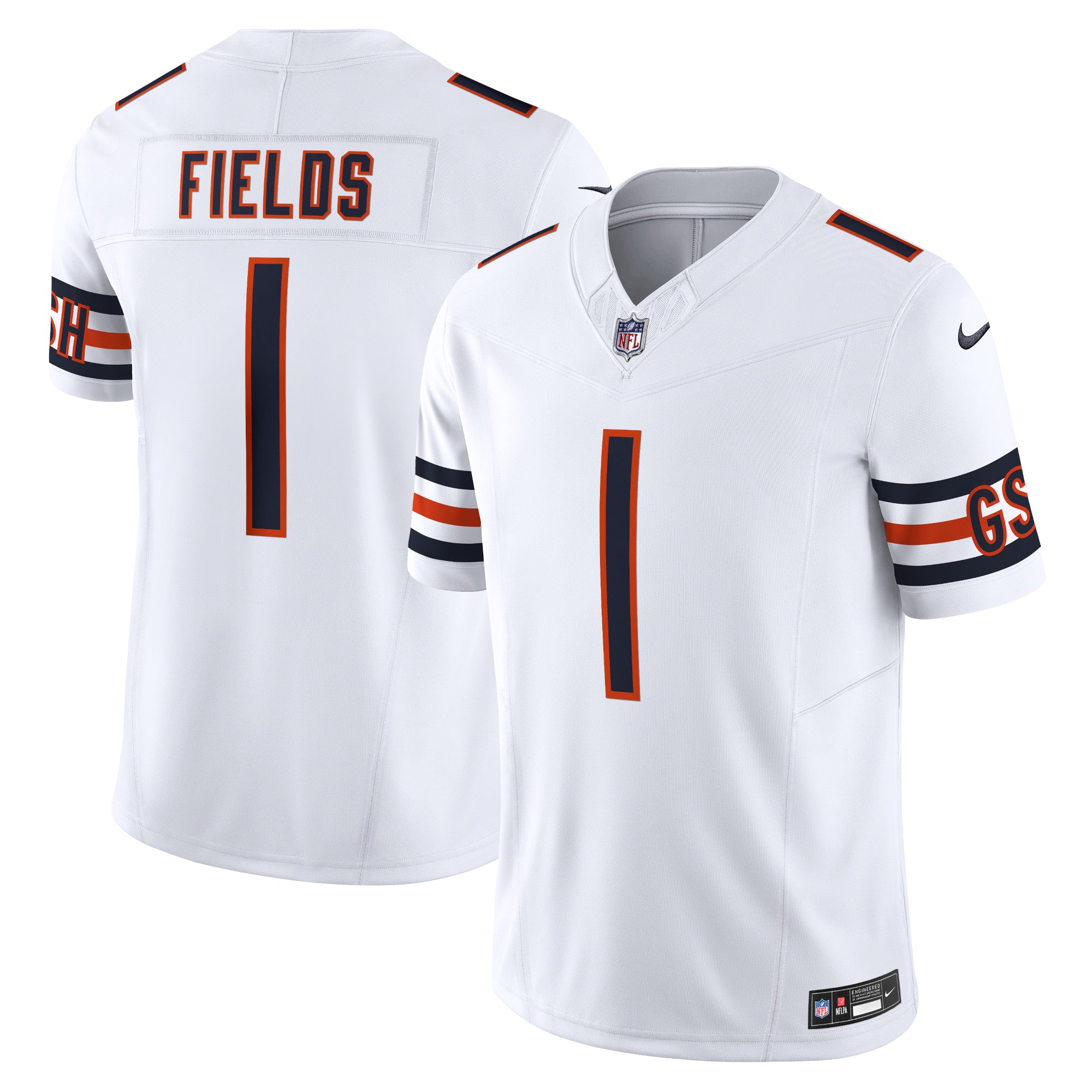 Justin Fields Chicago Bears Nike Vapor F.U.S.E. Limited Jersey - Navy/Orange/White - Image 7