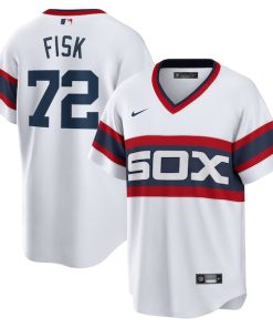 Carlton Fisk Chicago White Sox Nike Home Cooperstown Collection Team Player Jersey - White