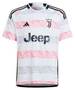 Alternative view of Juventus adidas Youth 2023/24 Away Replica Jersey - White