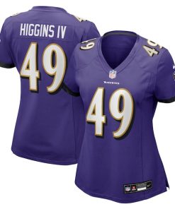 Jay Higgins IV Baltimore Ravens Nike Women's Team Game Jersey -  Purple