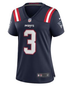 Alternative view of Mack Wilson New England Patriots Nike Women's Team Game Jersey -  Navy