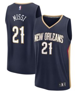Yves Missi New Orleans Pelicans  Youth 2024 NBA Draft Fast Break Player Jersey - Icon Edition - Navy