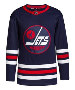 Alternative view of Winnipeg Jets adidas Men's 2021/22 Alternate Primegreen Authentic Jersey - Navy