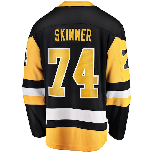 Stuart Skinner Pittsburgh Penguins Home Breakaway Jersey - Black - Image 3