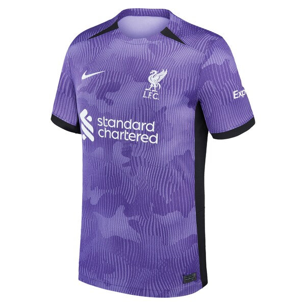 Alexis Mac Allister Liverpool Nike 2023/24 Third Stadium Replica Player Jersey - Purple - Image 2