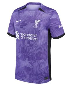 Alternative view of Alexis Mac Allister Liverpool Nike Youth 2023/24 Third Stadium Replica Player Jersey - Purple