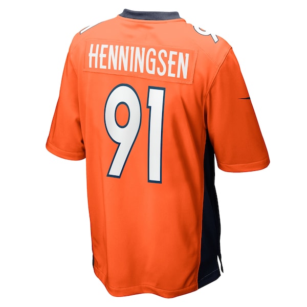 Matt Henningsen Denver Broncos Nike Game Player Jersey - Orange - Image 3