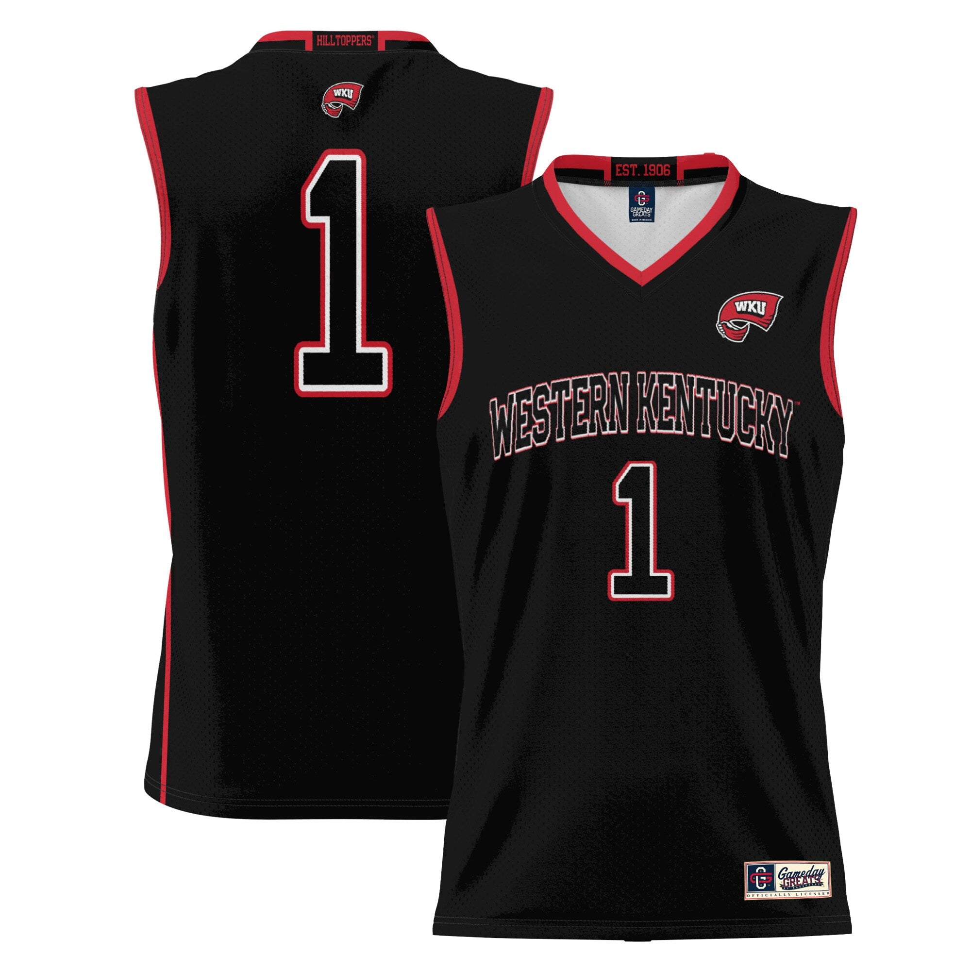 #1 Western Kentucky Hilltoppers GameDay Greats Lightweight Basketball Jersey - Red/White/Black - Image 8
