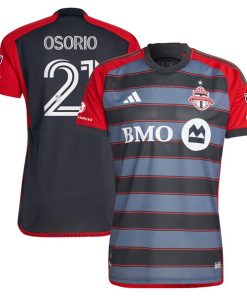Jonathan Osorio Toronto FC adidas 2024 Club Kit Authentic Player Jersey - Gray