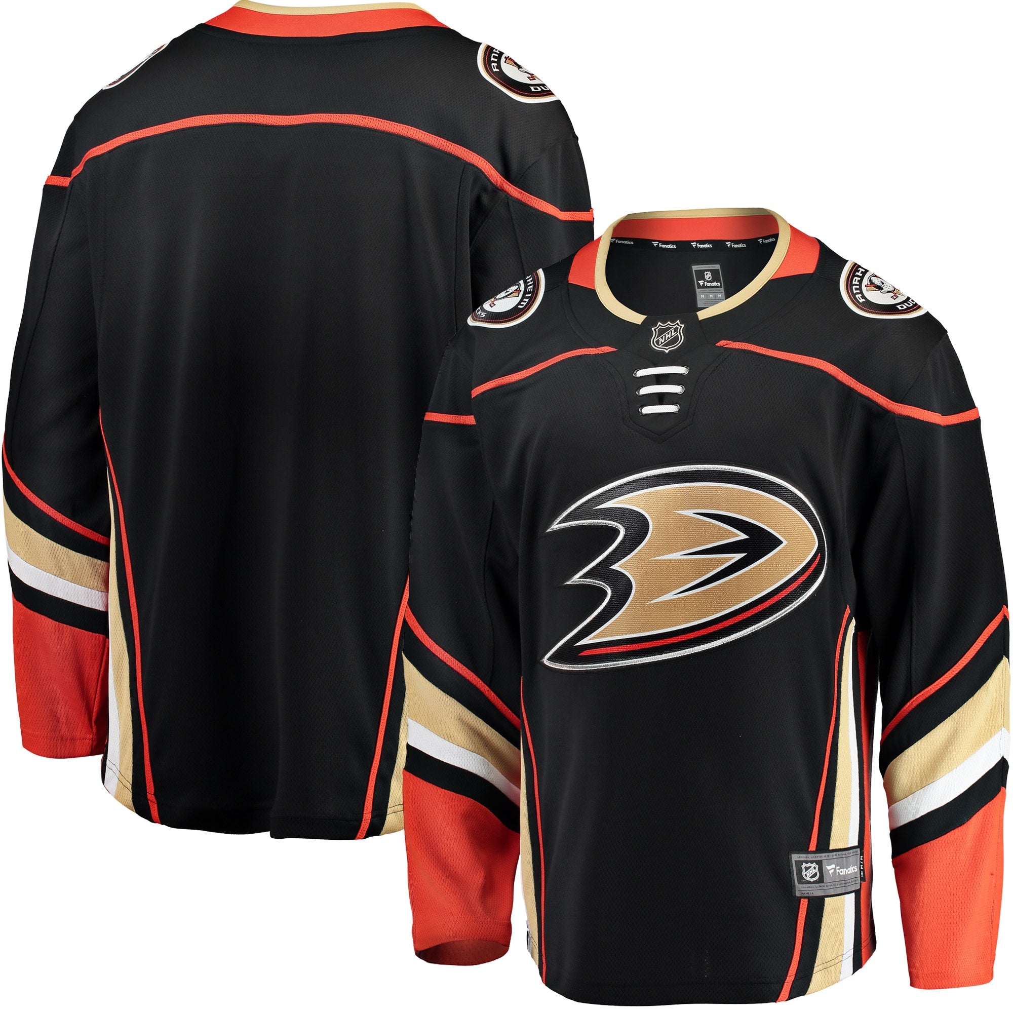 Anaheim Ducks Home Breakaway Jersey - Orange/Black/White - Image 5