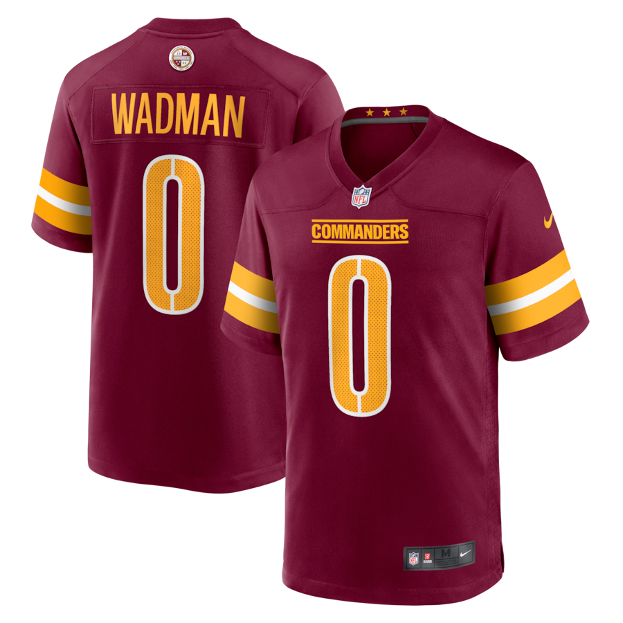 Colby Wadman Washington Commanders Nike Game Jersey - Burgundy