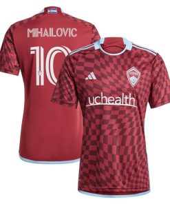 Djordje Mihailovic Colorado Rapids adidas 2024 One Flag Kit Replica Player Jersey - Burgundy