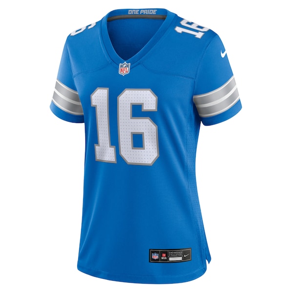 Jared Goff Detroit Lions Nike Women's Game Jersey - Blue - Image 2