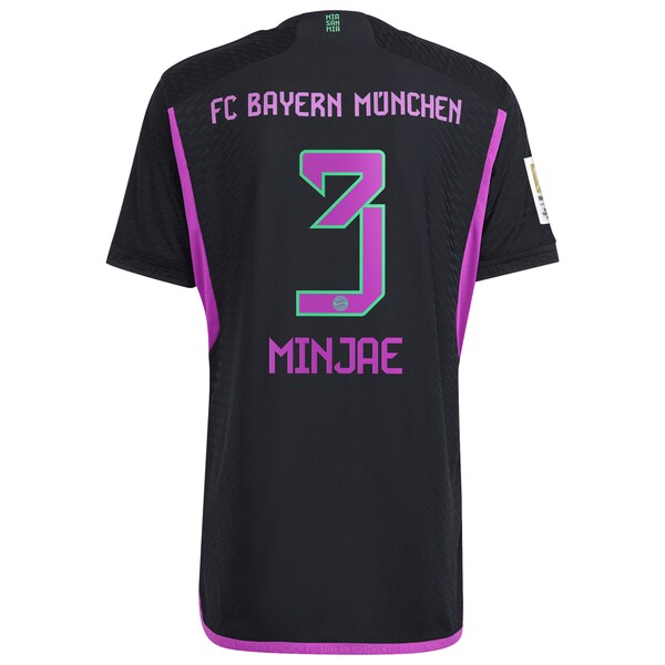 Kim Min-jae Bayern Munich adidas 2023/24 Away Authentic Player Jersey - Black/White - Image 4