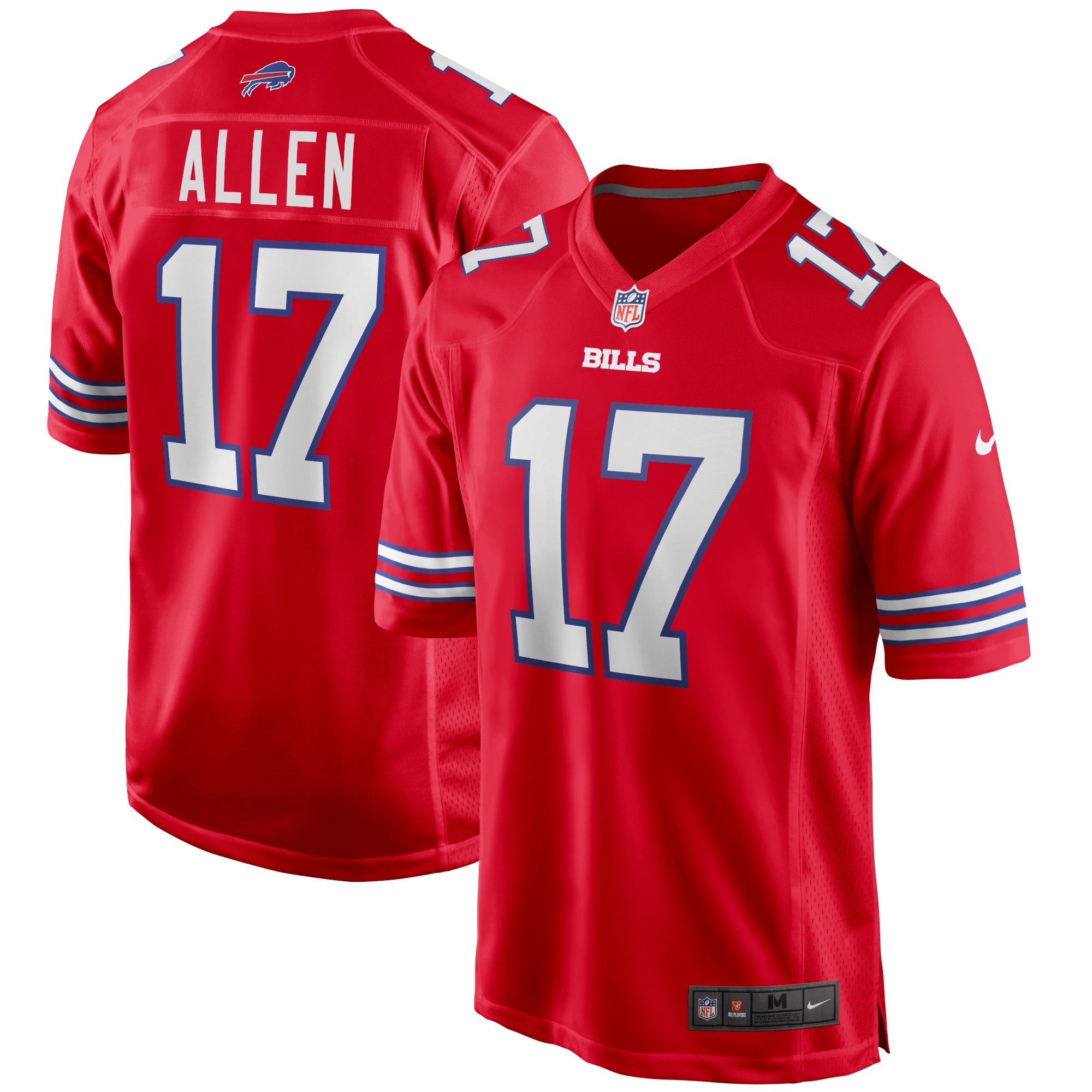Josh Allen Buffalo Bills Nike Game Player Jersey - White/Red/Royal - Image 12
