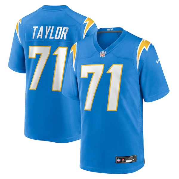 Branson Taylor Los Angeles Chargers Nike Team Game Jersey - Powder Blue