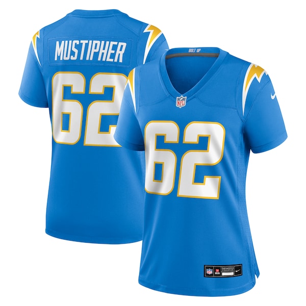 Sam Mustipher Los Angeles Chargers Nike Women's Team Game Jersey - Powder Blue