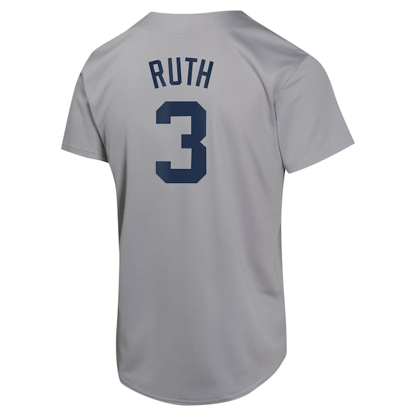 Babe Ruth New York Yankees Nike Youth Cooperstown Collection Limited Player Jersey - Gray - Image 3