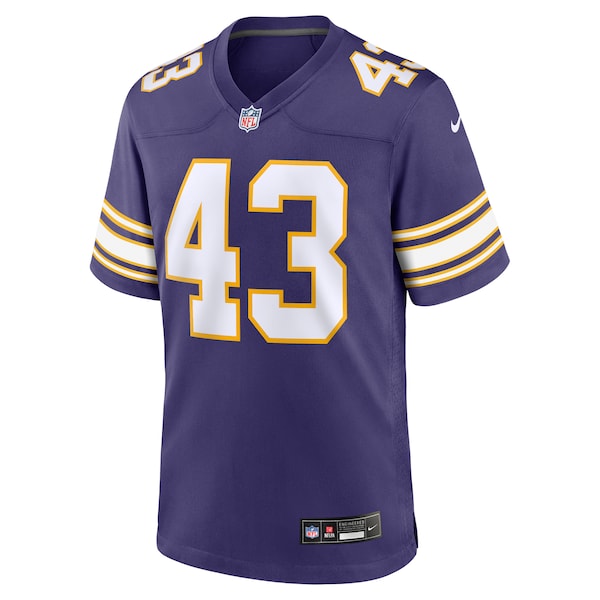 Andrew Van Ginkel Minnesota Vikings Nike Alternate Game Jersey - Purple - Image 2