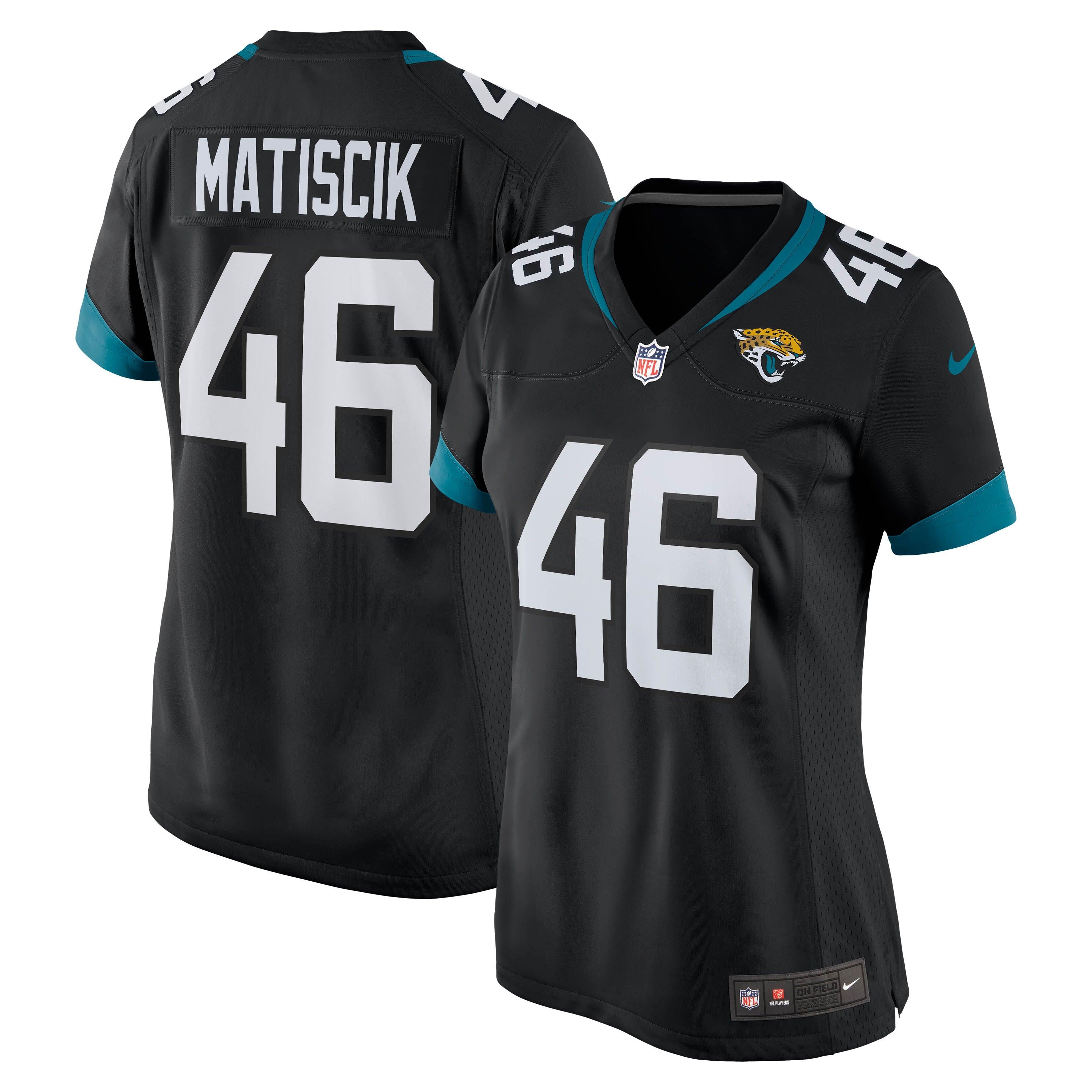 Ross Matiscik Jacksonville Jaguars Nike Women's Game Jersey - Teal/Black - Image 6