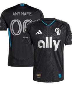 Charlotte FC adidas 2025 Fortress Kit Authentic Custom Jersey - Black