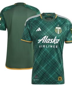 Portland Timbers adidas 2024 Portland Plaid Kit Authentic Jersey - Green