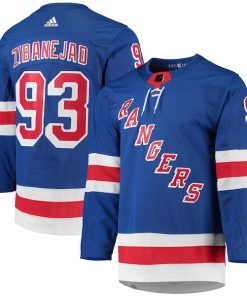 Mika Zibanejad New York Rangers adidas Home Primegreen Authentic Player Jersey - Blue
