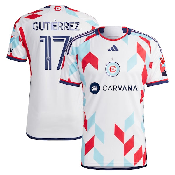 Brian Guti¨¦rrez Chicago Fire adidas 2024 A Kit For All Authentic Player Jersey?¨C White