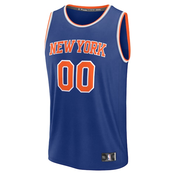 New York Knicks Youth Custom Fast Break Jersey - Blue - Icon Edition - Image 3