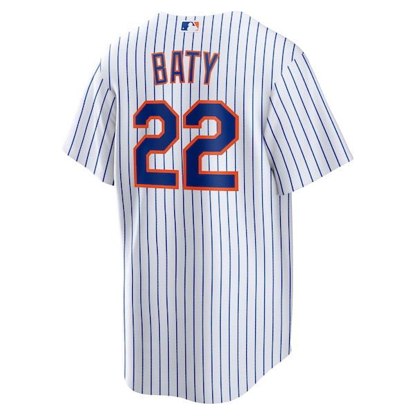 Brett Baty New York Mets Nike Replica Player Jersey - White - Image 3