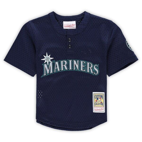 Ken Griffey Jr. Seattle Mariners Toddler Cooperstown Collection?Mesh Batting Practice Jersey - Navy - Image 2