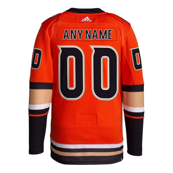 Anaheim Ducks adidas Alternate Primegreen Authentic Custom Jersey - Orange - Image 3