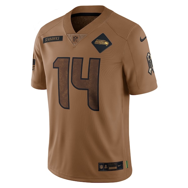 DK Metcalf Seattle Seahawks Nike 2023 Salute To Service Limited Jersey - Brown - Image 2