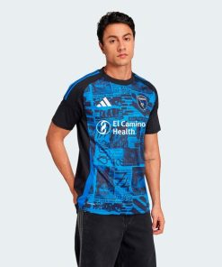 Alternative view of San Jose Earthquakes adidas 2025 Headliner Replica Jersey - Black