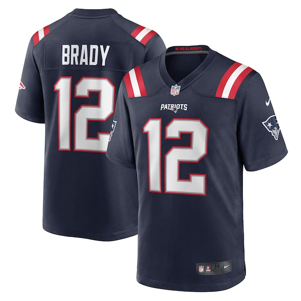 Tom Brady New England Patriots Nike Game Retired Player Jersey - Navy/White/Red - Image 2