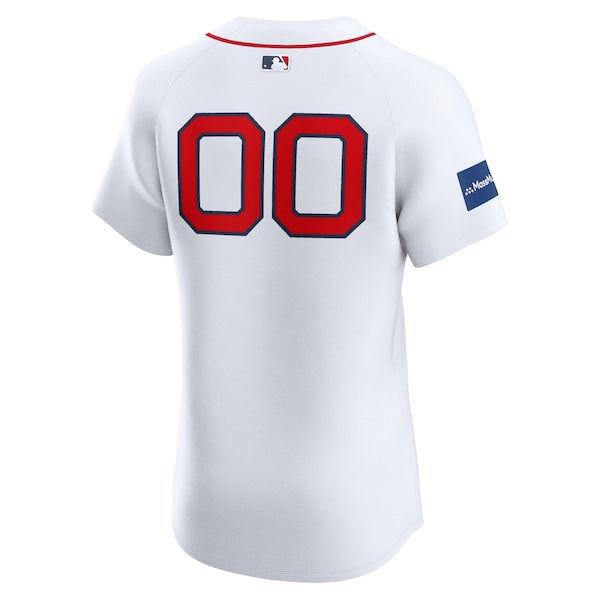 Boston Red Sox Nike Home Elite Custom Patch Jersey - White - Image 3
