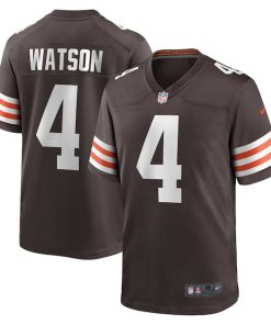 Alternative view of Deshaun Watson Cleveland Browns Nike Game Jersey - Brown/White