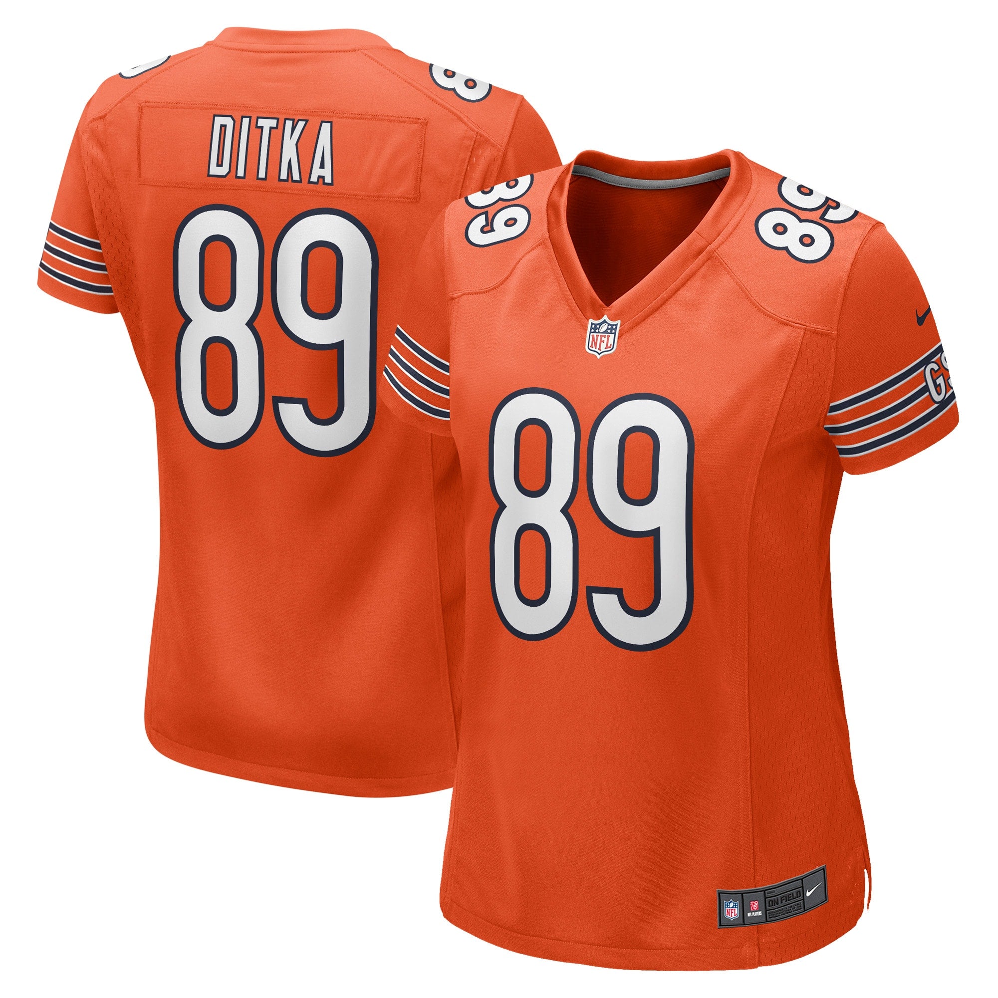 Mike Ditka Chicago Bears Nike Women's Game Retired Player Jersey - Navy/Orange - Image 5