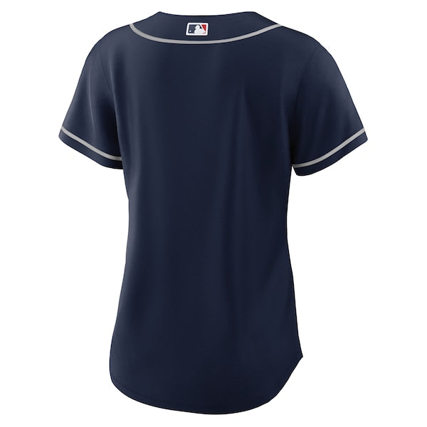 Women's Atlanta Braves Nike Navy Alternate Replica Team Jersey/White/Red - Image 5