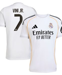 Vini Jr. Los Merengues adidas 2025/26 Home Replica Jersey - White/Blue