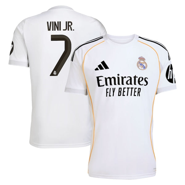 Vini Jr. Los Merengues adidas 2025/26 Home Replica Jersey - White/Blue