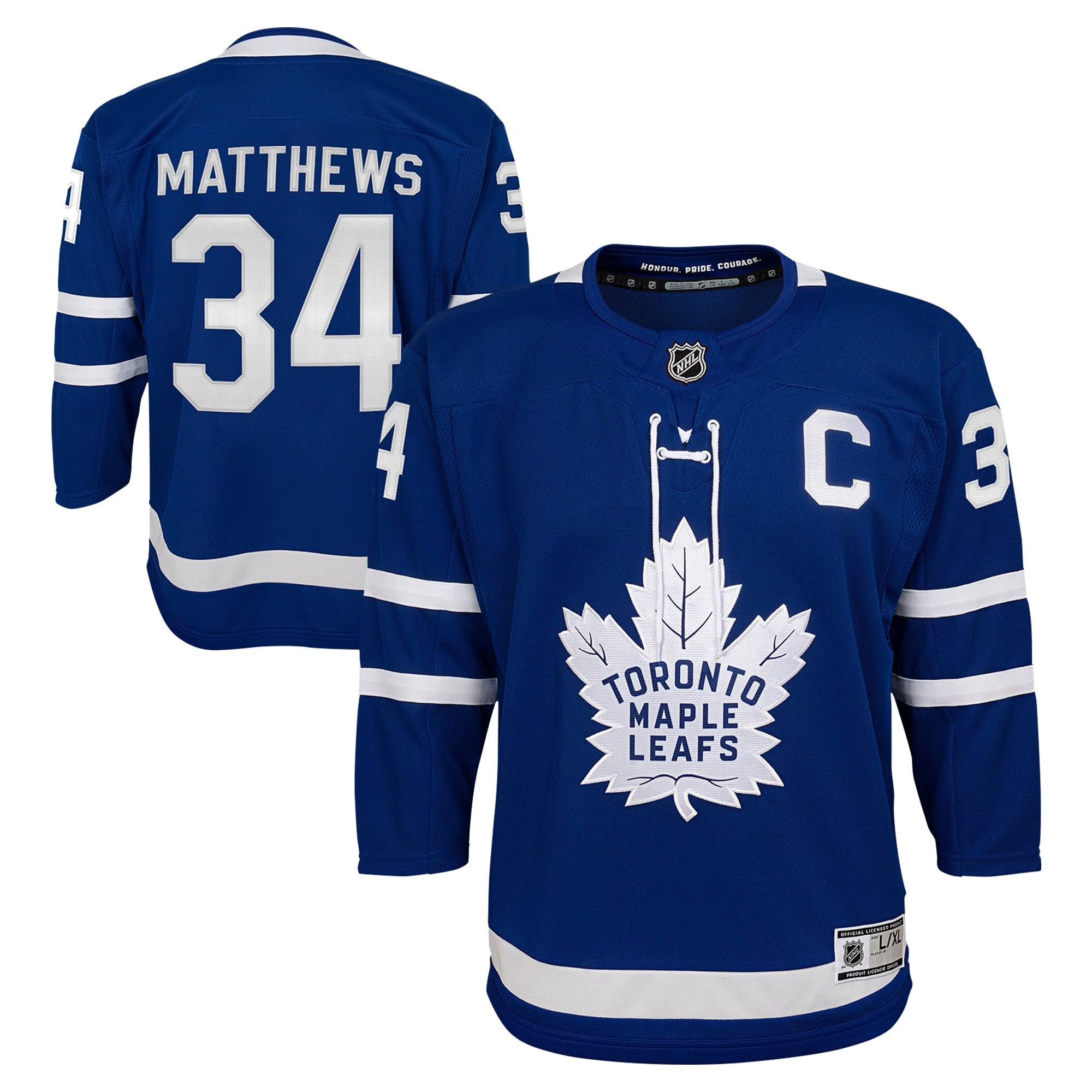 Auston Matthews Toronto Maple Leafs Youth Alternate Premier Player Jersey - Black/Blue - Image 4
