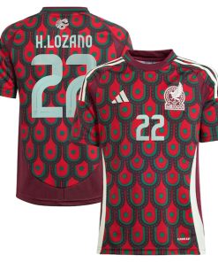 Hirving Lozano Mexico National Team adidas Youth 2024 Home Replica Player Jersey - Green/Green