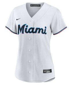 Alternative view of Eric Wagaman Miami Marlins Nike Women's Home Replica Jersey - White